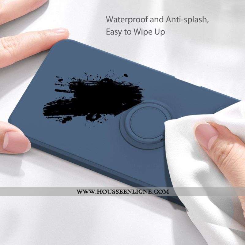 Coque Xiaomi Redmi Note 10 Pro Silicone Liquide Anneau et Lanière