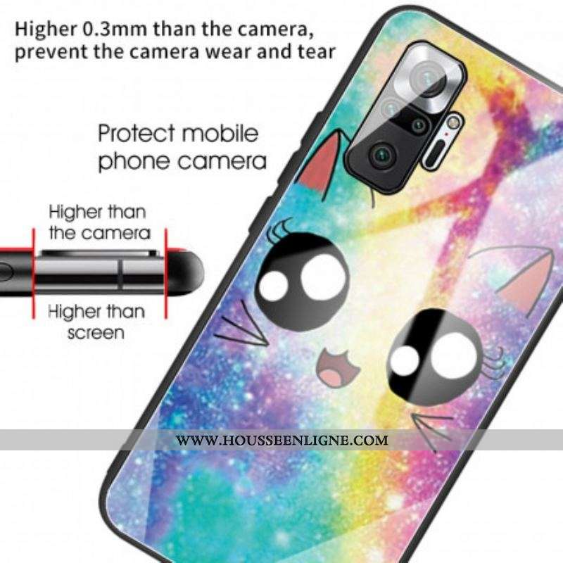 Coque Xiaomi Redmi Note 10 Pro Verre Trempé Chat