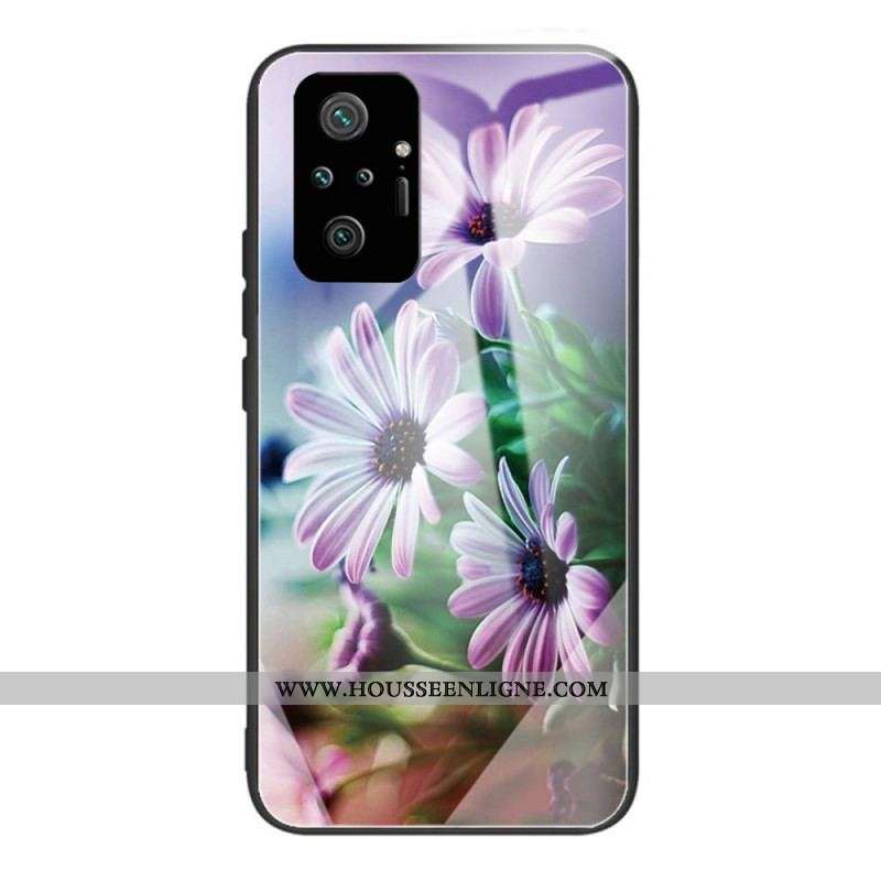 Coque Xiaomi Redmi Note 10 Pro Verre Trempé Fleurs Réalistes