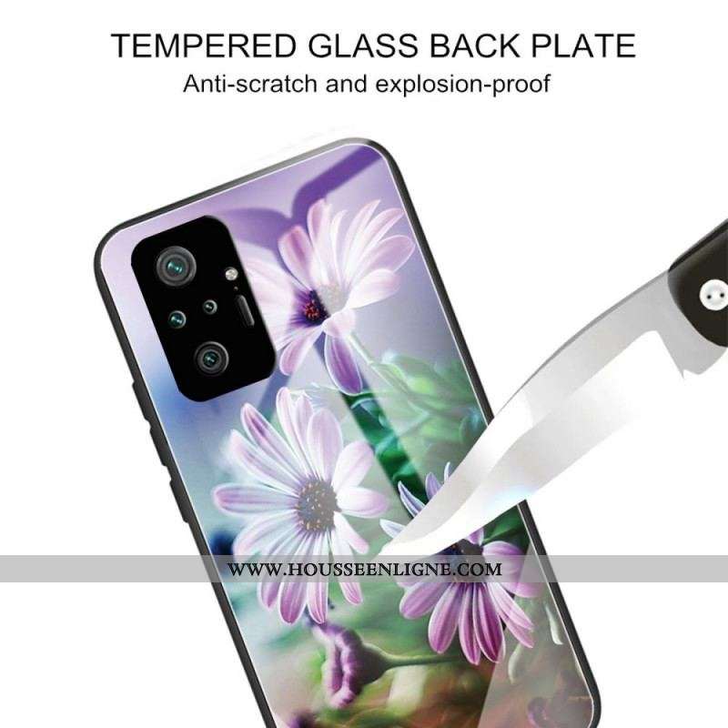 Coque Xiaomi Redmi Note 10 Pro Verre Trempé Fleurs Réalistes
