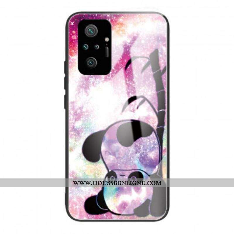 Coque Xiaomi Redmi Note 10 Pro Verre Trempé Panda et Bambou