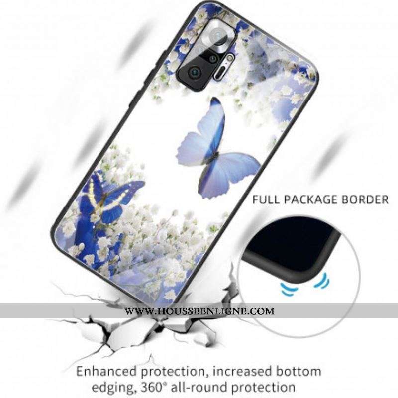 Coque Xiaomi Redmi Note 10 Pro Verre Trempé Papillons Design