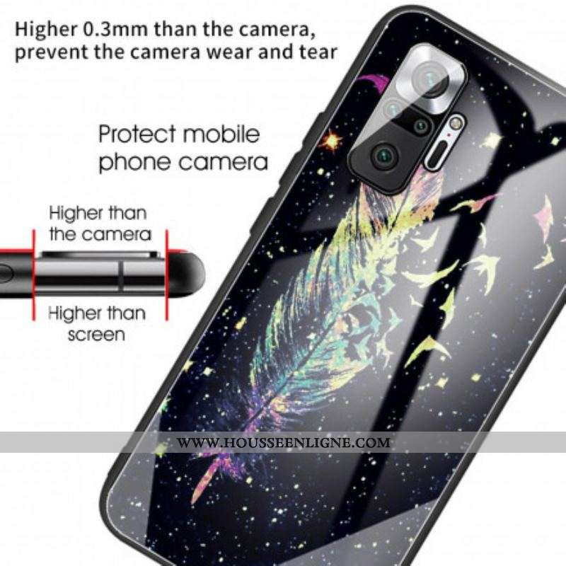Coque Xiaomi Redmi Note 10 Pro Verre Trempé Plume
