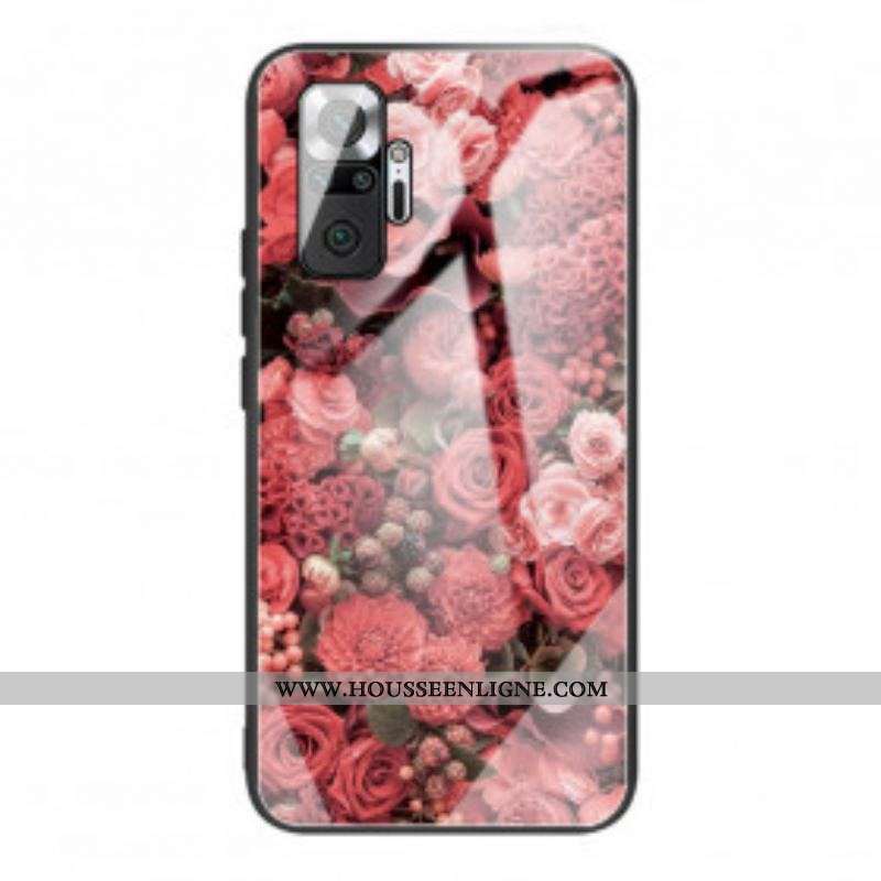 Coque Xiaomi Redmi Note 10 Pro Verre trempé Fleurs Roses
