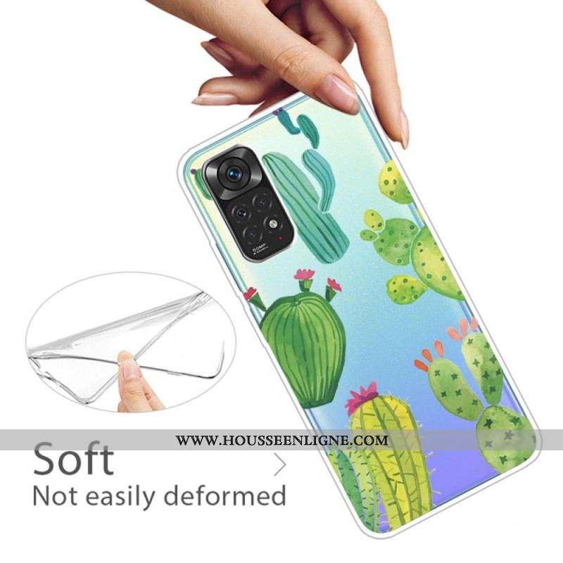 Coque Xiaomi Redmi Note 11 / 11s Cactus Aquarelle