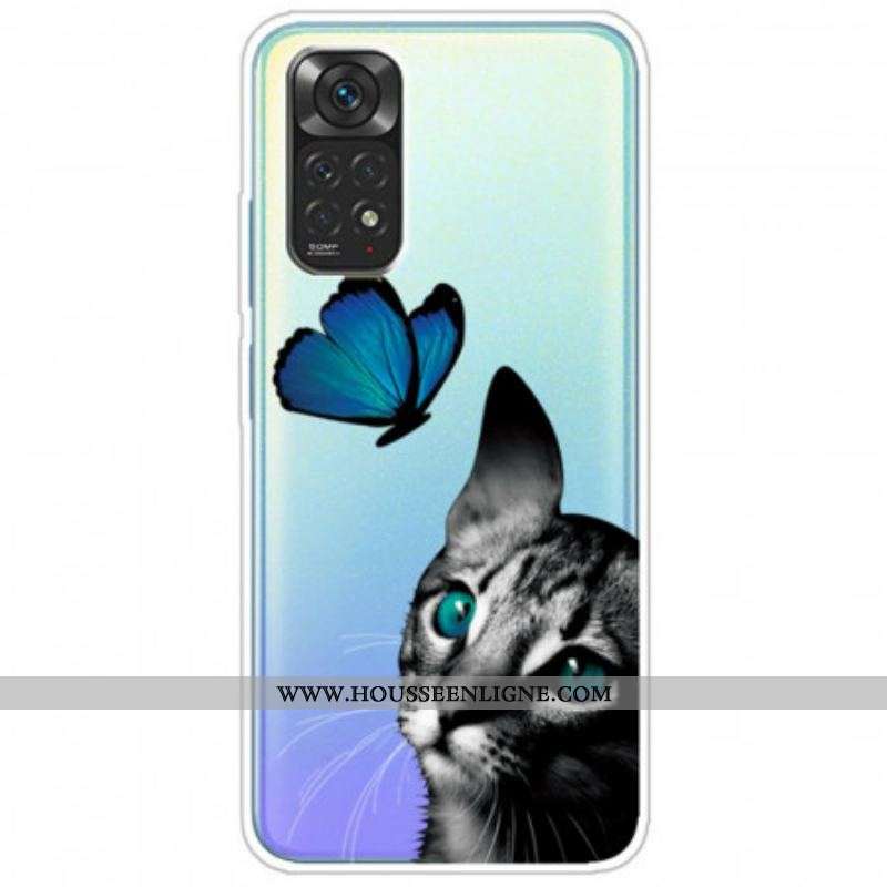 Coque Xiaomi Redmi Note 11 / 11s Chat et Papillon
