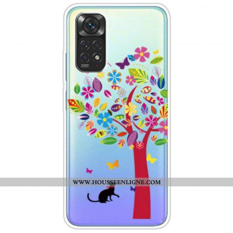 Coque Xiaomi Redmi Note 11 / 11s Chat sous l'Arbre Coloré