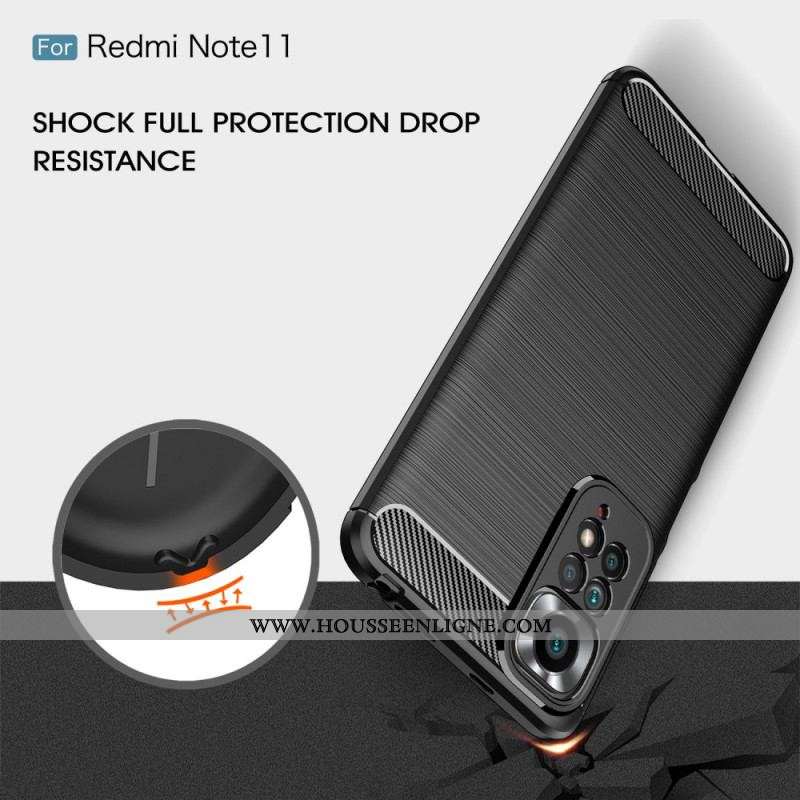 Coque Xiaomi Redmi Note 11 / 11s Fibre Carbone Brossée