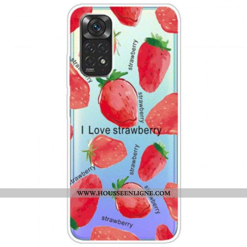 Coque Xiaomi Redmi Note 11 / 11s Fraises / i Love Strawberry