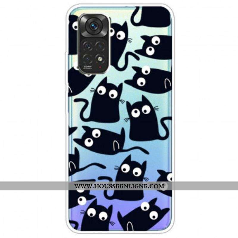 Coque Xiaomi Redmi Note 11 / 11s Multiples Chats Noirs