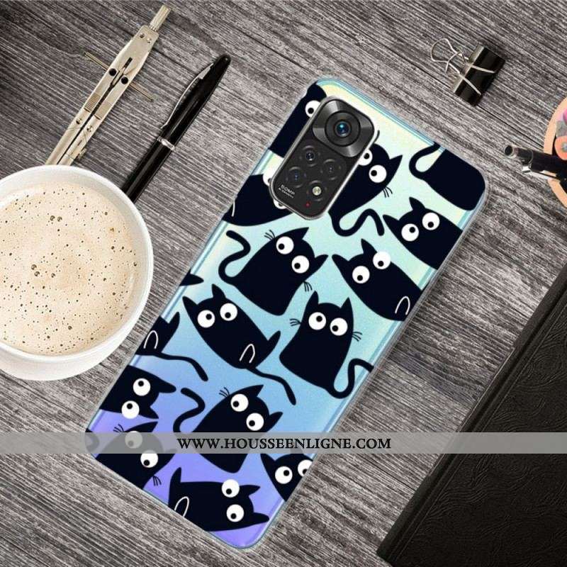 Coque Xiaomi Redmi Note 11 / 11s Multiples Chats Noirs