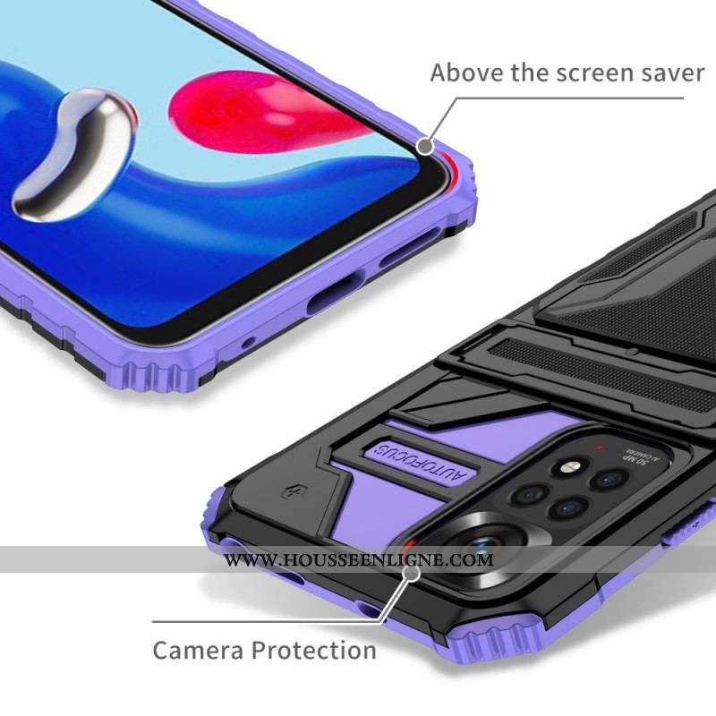 Coque Xiaomi Redmi Note 11 / 11s Porte-Cartes à Glissière et Support