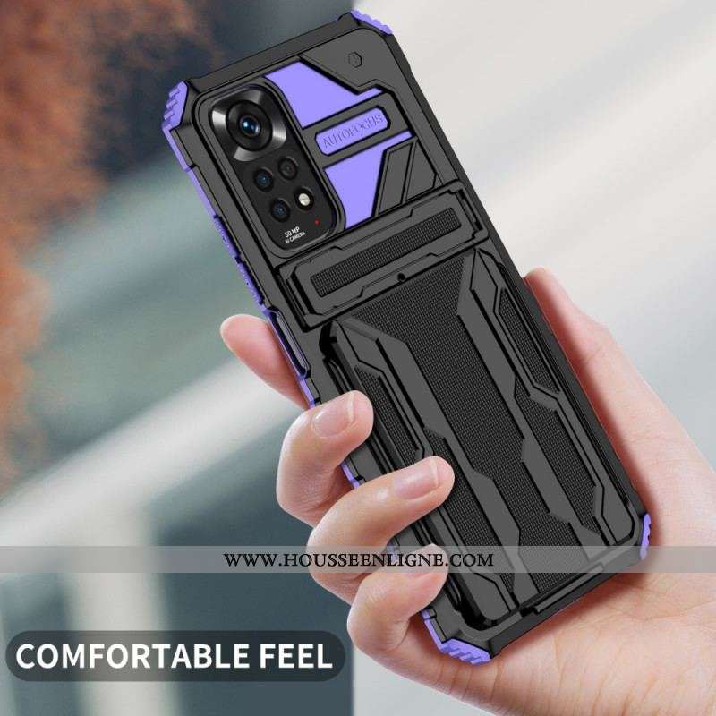 Coque Xiaomi Redmi Note 11 / 11s Porte-Cartes à Glissière et Support