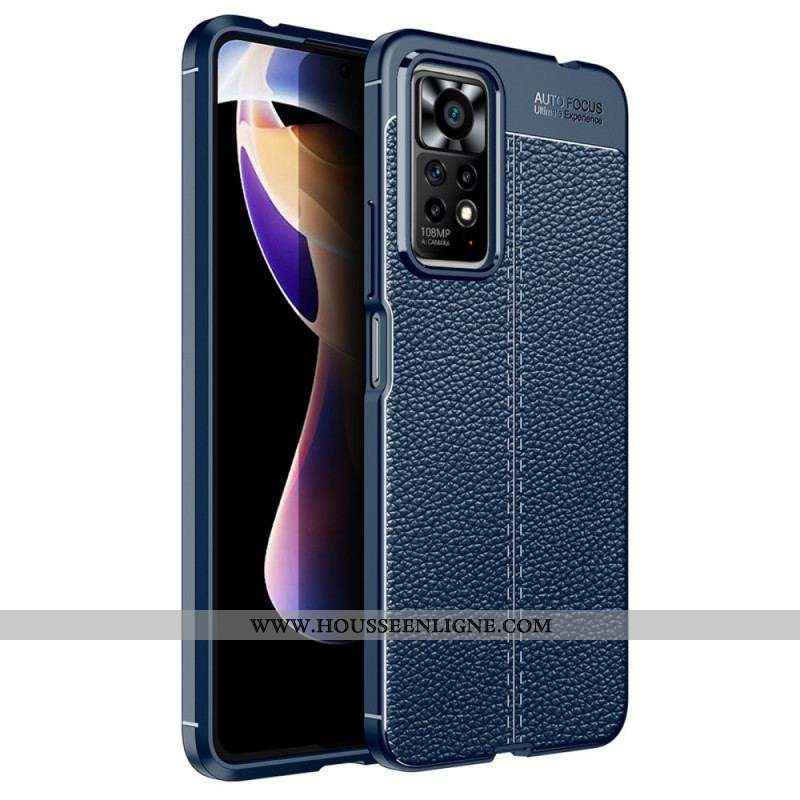 Coque Xiaomi Redmi Note 11 Pro / Note 11 Pro 5G Effet Cuir Litchi Double Line
