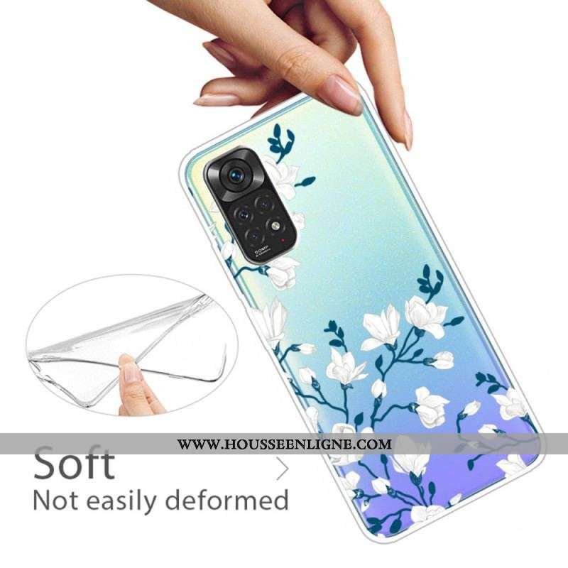 Coque Xiaomi Redmi Note 11 Pro /  Note 11 Pro 5G Fleurs Blanches