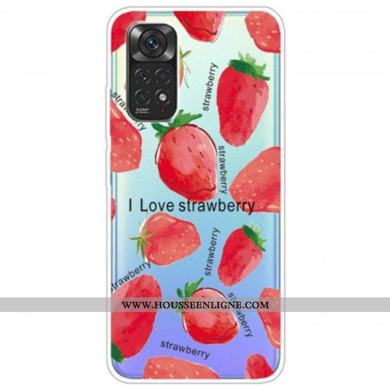 Coque Xiaomi Redmi Note 11 Pro /  Note 11 Pro 5G Fraises / i Love Strawberry
