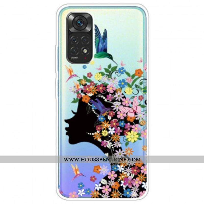 Coque Xiaomi Redmi Note 11 Pro /  Note 11 Pro 5G Jolie Tête Fleurie