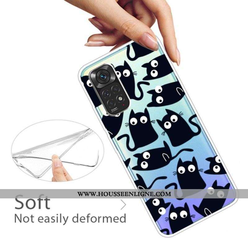 Coque Xiaomi Redmi Note 11 Pro /  Note 11 Pro 5G Multiples Chats Noirs