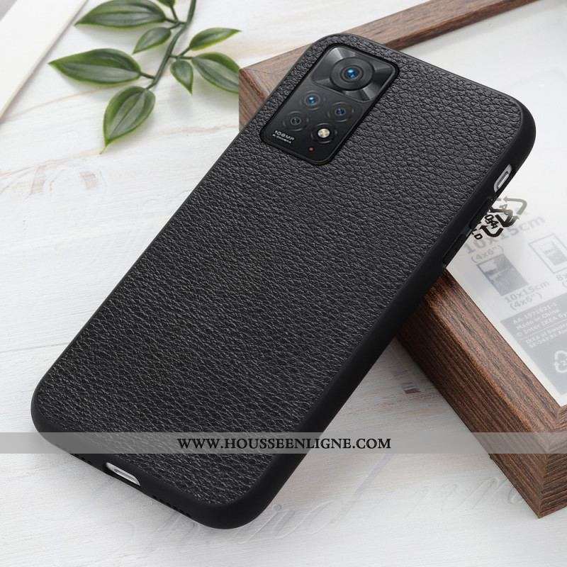 Coque Xiaomi Redmi Note 11 Pro / Note 11 Pro 5G Véritable Cuir Litchi