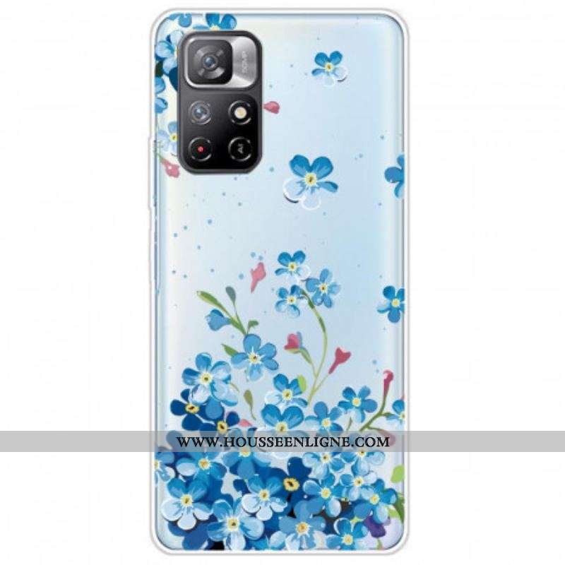 Coque Xiaomi Redmi Note 11 Pro Plus 5G Bouquet de Fleurs Bleues