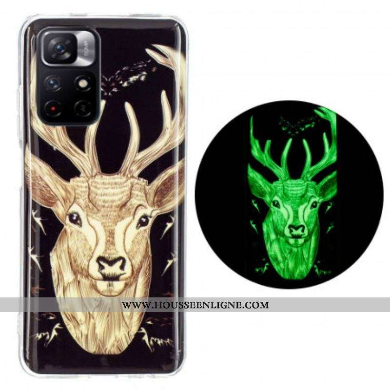 Coque Xiaomi Redmi Note 11 Pro Plus 5G Cerf Majestueux Fluorescente