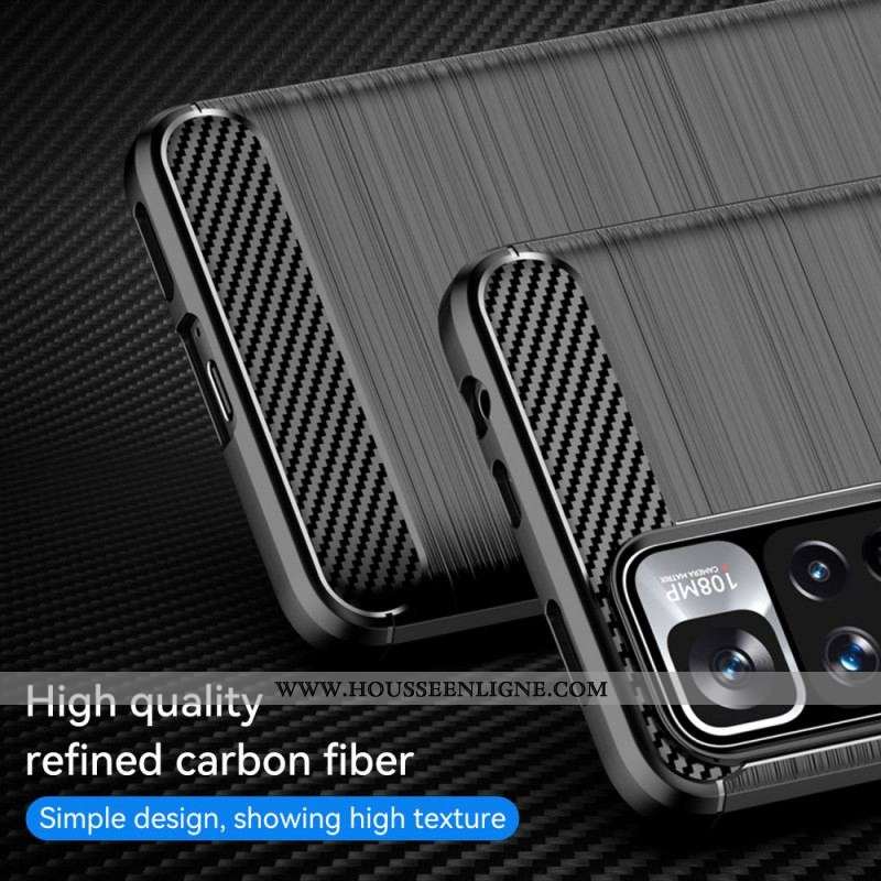Coque Xiaomi Redmi Note 11 Pro Plus 5G Fibre Carbone Brossée