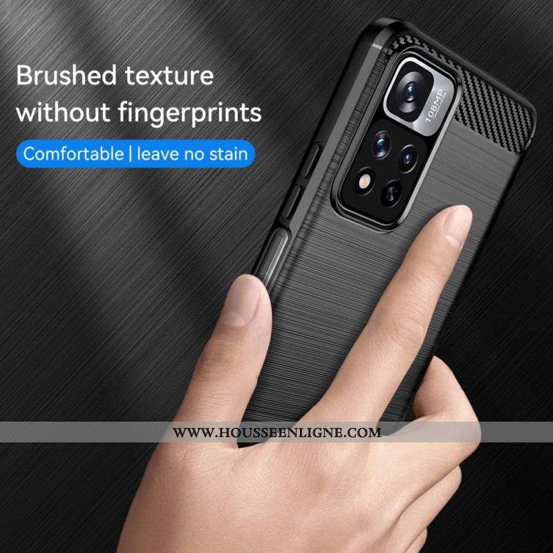 Coque Xiaomi Redmi Note 11 Pro Plus 5G Fibre Carbone Brossée