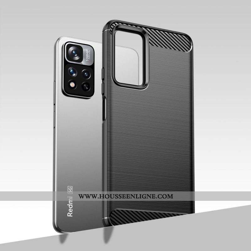 Coque Xiaomi Redmi Note 11 Pro Plus 5G Fibre Carbone Brossée