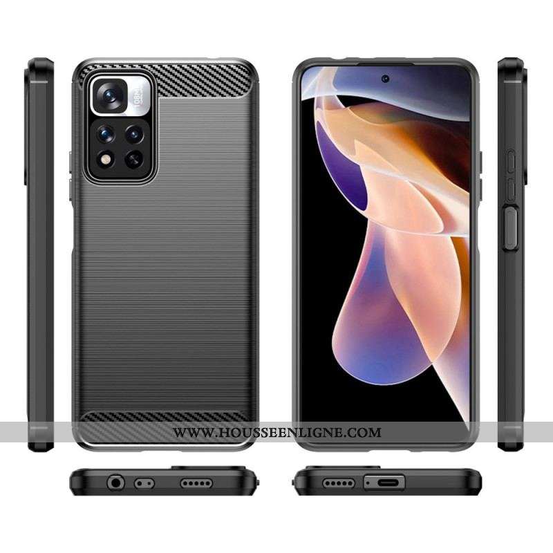 Coque Xiaomi Redmi Note 11 Pro Plus 5G Fibre Carbone Brossée