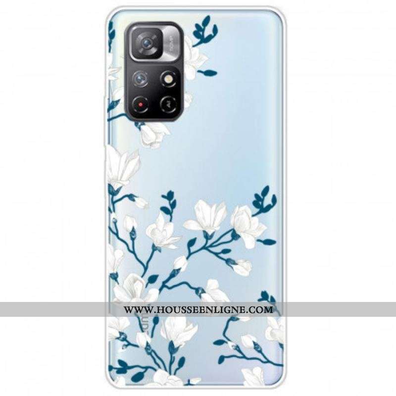 Coque Xiaomi Redmi Note 11 Pro Plus 5G Fleurs Blanches