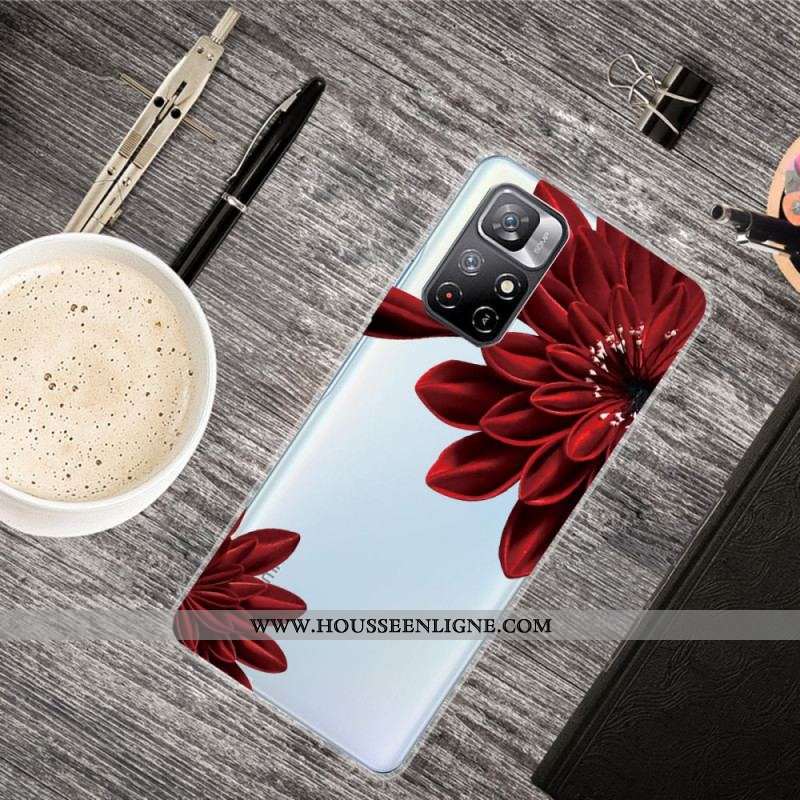 Coque Xiaomi Redmi Note 11 Pro Plus 5G Fleurs Rouges