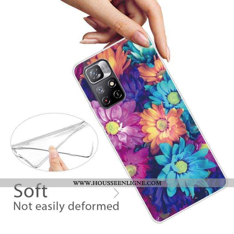 Coque Xiaomi Redmi Note 11 Pro Plus 5G Flexible Fleurs