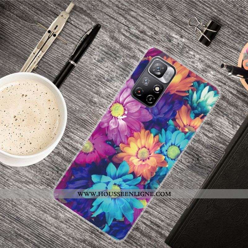 Coque Xiaomi Redmi Note 11 Pro Plus 5G Flexible Fleurs
