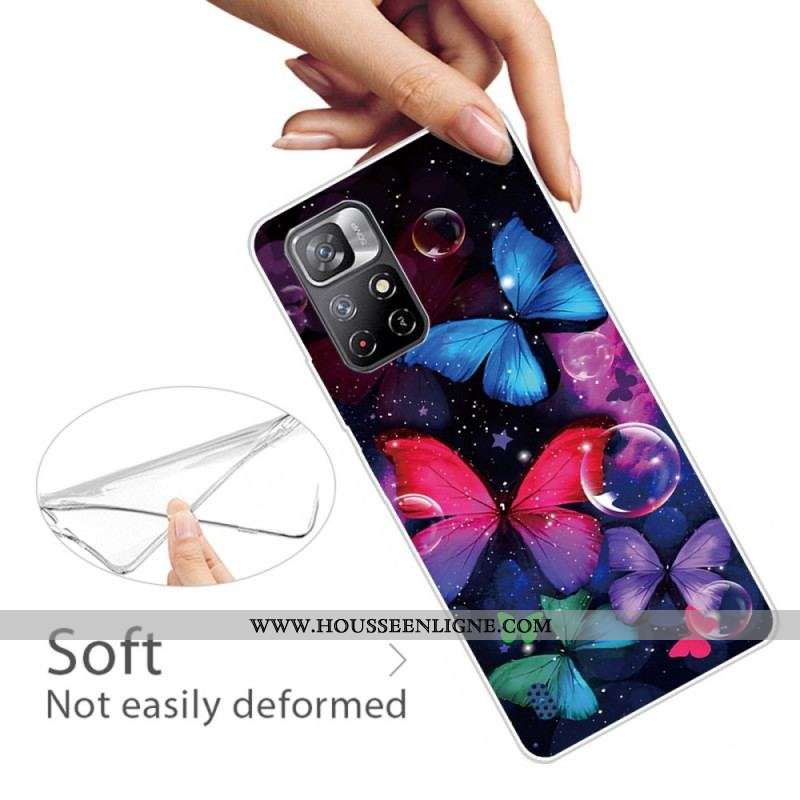 Coque Xiaomi Redmi Note 11 Pro Plus 5G Flexible Papillons