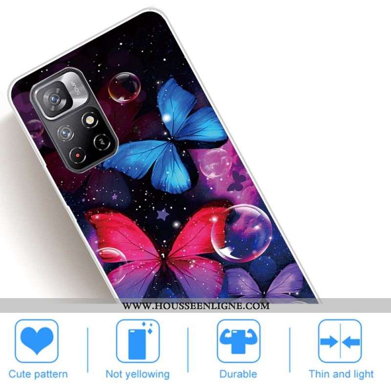Coque Xiaomi Redmi Note 11 Pro Plus 5G Flexible Papillons