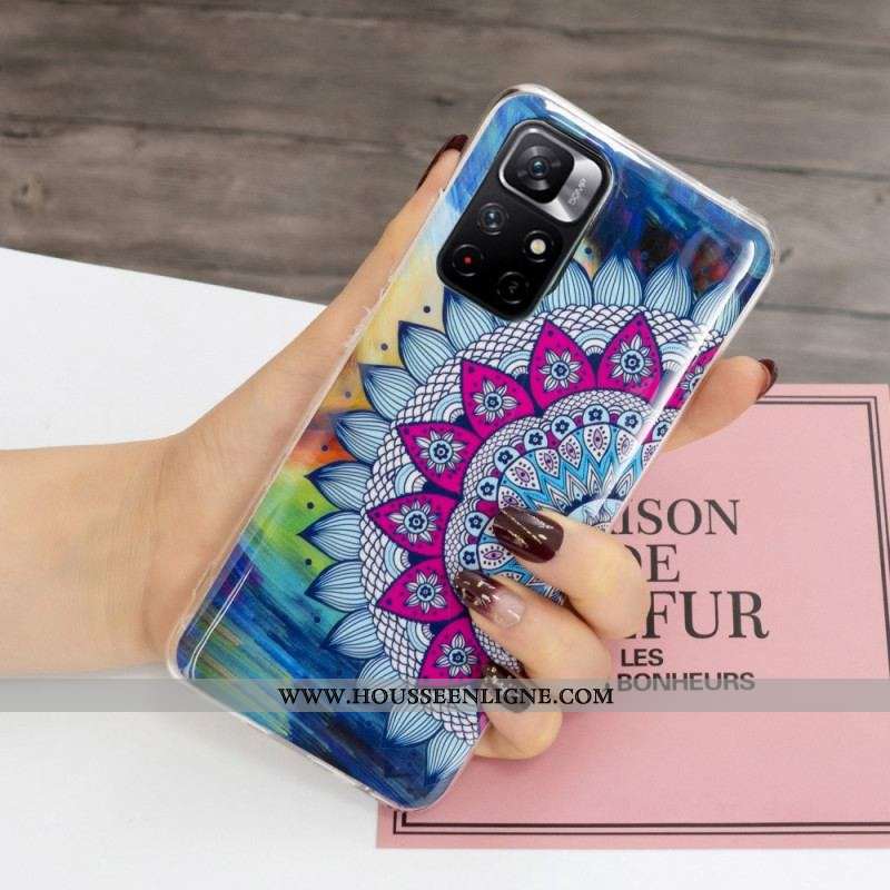 Coque Xiaomi Redmi Note 11 Pro Plus 5G Mandala Coloré Fluorescente