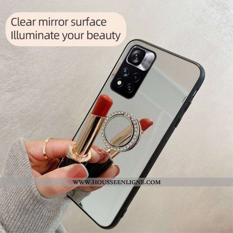 Coque Xiaomi Redmi Note 11 Pro Plus 5G Miroir avec Anneau Rotatif