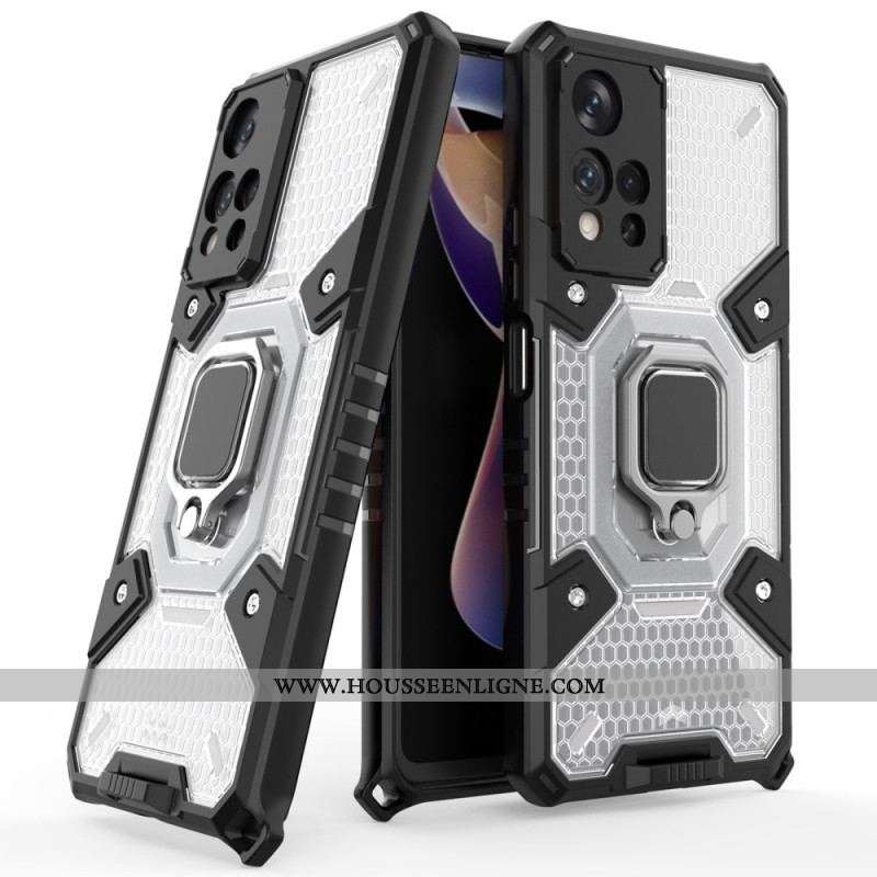 Coque Xiaomi Redmi Note 11 Pro Plus 5G Nid d'Abeille avec Anneau
