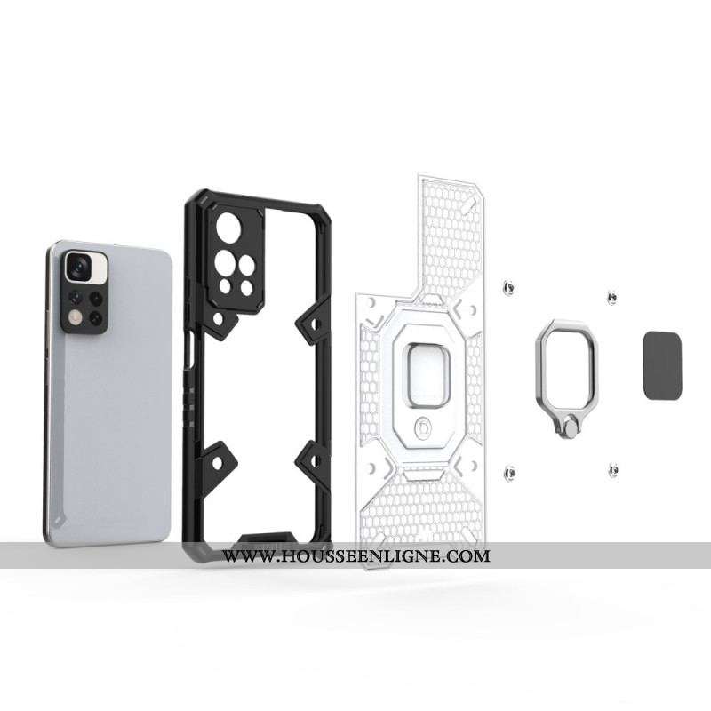 Coque Xiaomi Redmi Note 11 Pro Plus 5G Nid d'Abeille avec Anneau
