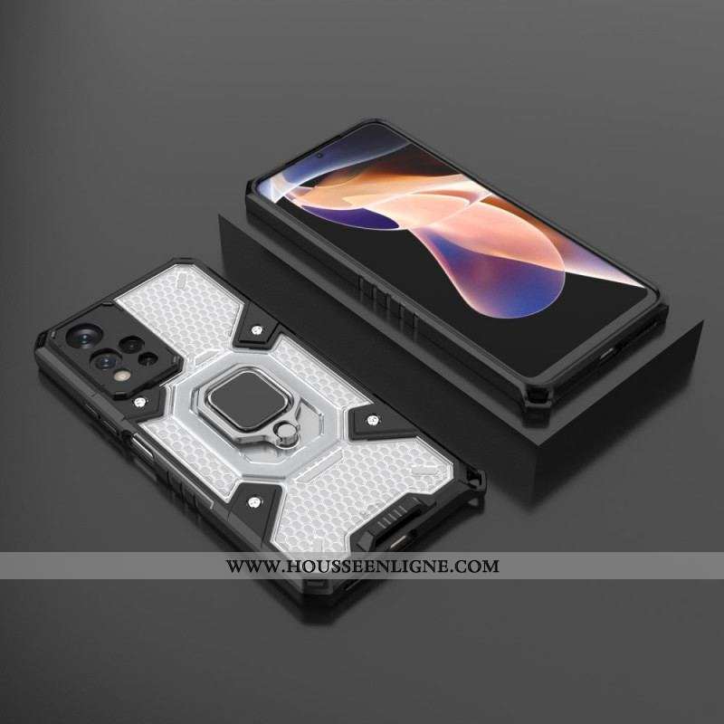 Coque Xiaomi Redmi Note 11 Pro Plus 5G Nid d'Abeille avec Anneau