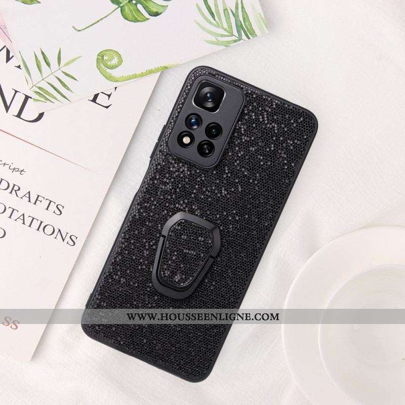 Coque Xiaomi Redmi Note 11 Pro Plus 5G Paillettes Anneau-Support