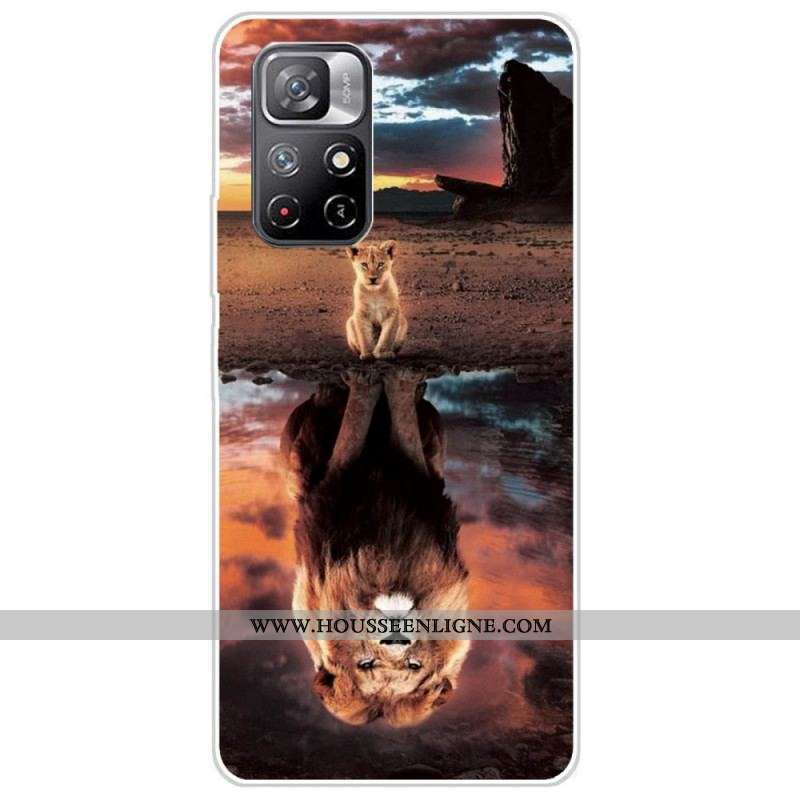 Coque Xiaomi Redmi Note 11 Pro Plus 5G Silicone Rêve Félin