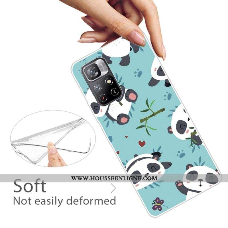 Coque Xiaomi Redmi Note 11 Pro Plus 5G Silicone Tas de Pandas