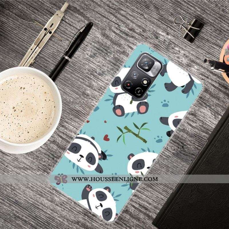 Coque Xiaomi Redmi Note 11 Pro Plus 5G Silicone Tas de Pandas