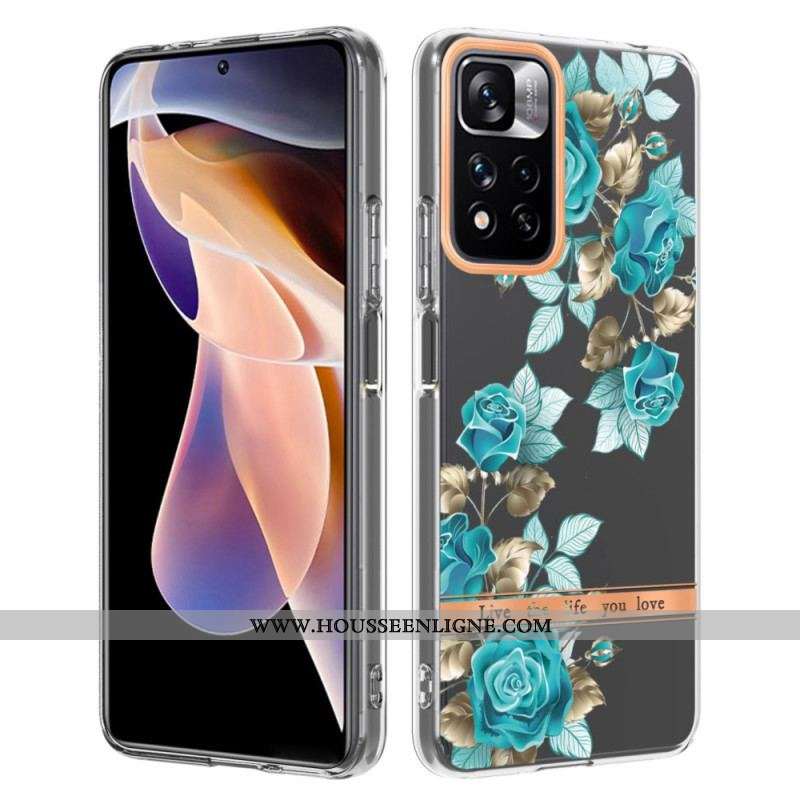 Coque Xiaomi Redmi Note 11 Pro Plus 5G Transparente Florale
