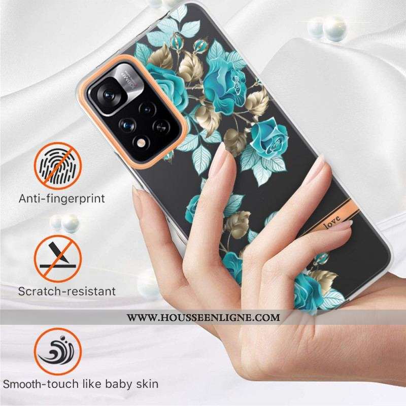 Coque Xiaomi Redmi Note 11 Pro Plus 5G Transparente Florale