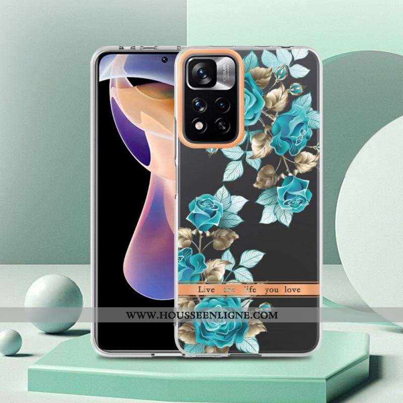 Coque Xiaomi Redmi Note 11 Pro Plus 5G Transparente Florale