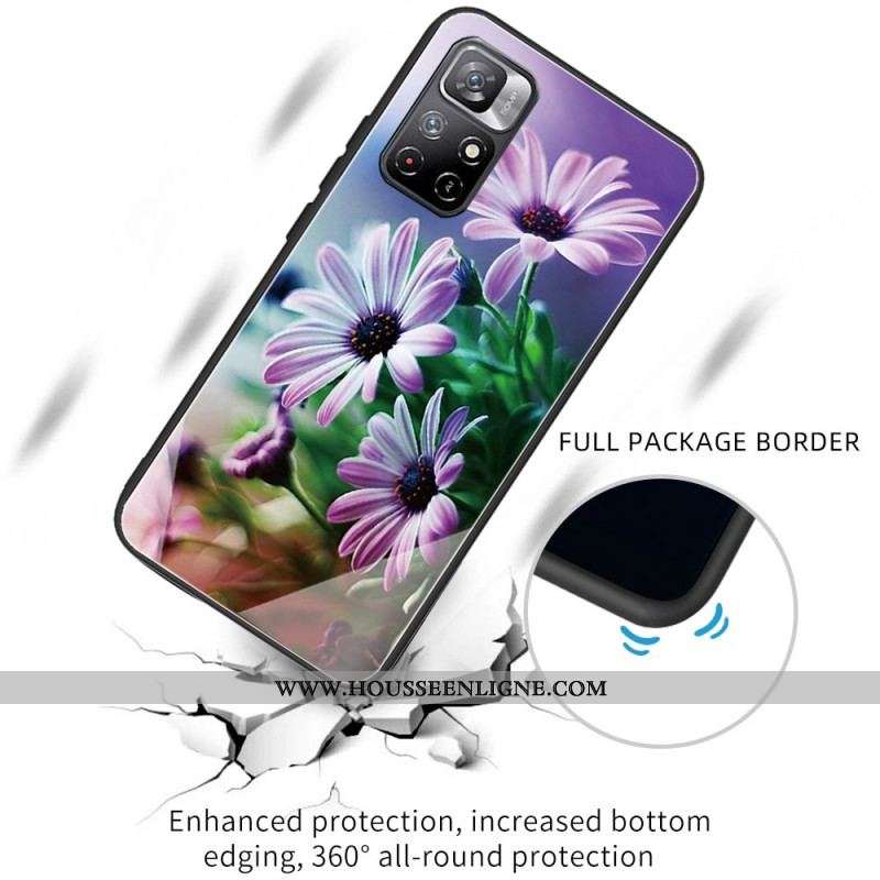 Coque Xiaomi Redmi Note 11 Pro Plus 5G Verre Trempé Fleurs