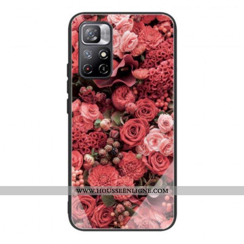 Coque Xiaomi Redmi Note 11 Pro Plus 5G Verre trempé Fleurs Roses
