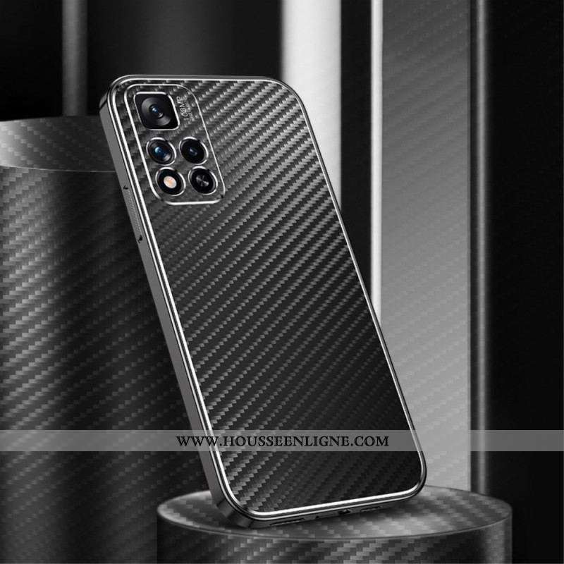 Coque Xiaomi Redmi Note 11 Pro Plus Métal et Fibre Carbone